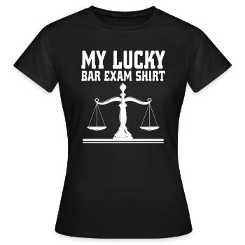 Ma chance à l’examen du barreau - T-shirt Femme - noir - Devant - AI Model Female 172 dark (172cm)