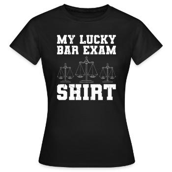 Ma chance à l’examen du barreau - T-shirt Femme - noir - Devant - AI Model Female 172 dark (172cm)