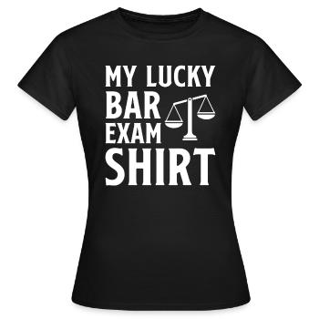 Ma chance à l’examen du barreau - T-shirt Femme - noir - Devant - AI Model Female 172 dark (172cm)