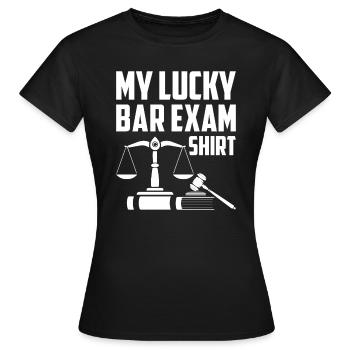 Ma chance à l’examen du barreau - T-shirt Femme - noir - Devant - AI Model Female 172 dark (172cm)