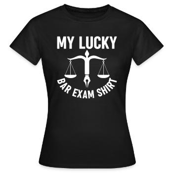 Ma chance à l’examen du barreau - T-shirt Femme - noir - Devant - AI Model Female 172 dark (172cm)