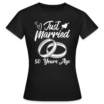 Noces d’or ! Marié depuis 50 ans - T-shirt Femme - noir - Devant - AI Model Female 172 dark (172cm)