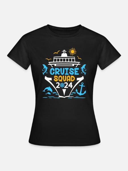 Kreuzfahrtkommando Schiffsreise 2024 - Frauen T-Shirt - Schwarz