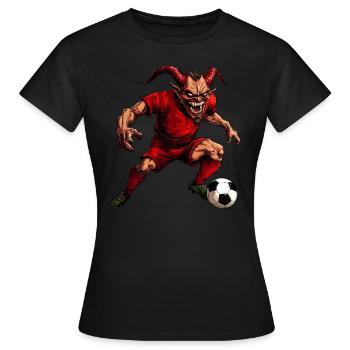 Football du Diable Rouge - T-shirt Femme - noir - Devant - AI Model Female 172 dark (172cm)
