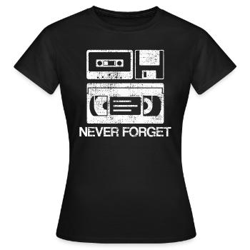 Enfance de cartouche de disque vidéo - T-shirt Femme - noir - Devant - AI Model Female 172 dark (172cm)