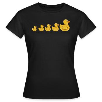 Canard canard canard canard famille canard - T-shirt Femme - noir - Devant - AI Model Female 172 dark (172cm)
