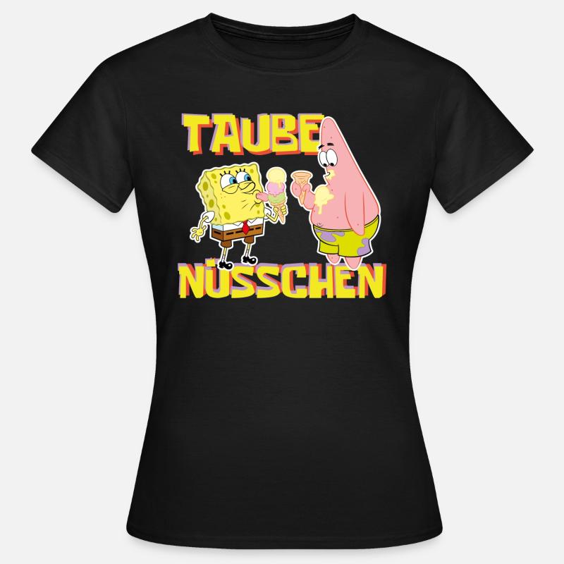 SpongeBob SquarePants Taube Nüsschen Patrick Eis - Women's T-Shirt - black
