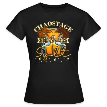 Chaostage Sylt 2022 und abfeiern Bier - Frauen T-Shirt - Schwarz - Vorne - AI Model Female 172 dark (172cm)
