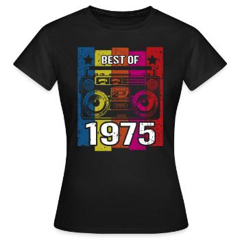 Meilleur de 1975 Stéréo Radio Cassette Player - T-shirt Femme - noir - Devant - AI Model Female 172 dark (172cm)