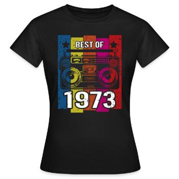 Meilleur de 1973 Stéréo Radio Cassette Player - T-shirt Femme - noir - Devant - AI Model Female 172 dark (172cm)
