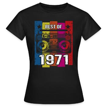 Le meilleur du lecteur de cassette radio stéréo de 1971 - T-shirt Femme - noir - Devant - AI Model Female 172 dark (172cm)