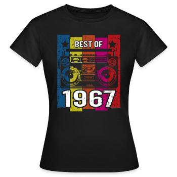 Le meilleur du lecteur de cassette radio stéréo de 1967 - T-shirt Femme - noir - Devant - AI Model Female 172 dark (172cm)