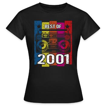 Meilleur du lecteur de cassette radio stéréo 2001 - T-shirt Femme - noir - Devant - AI Model Female 172 dark (172cm)