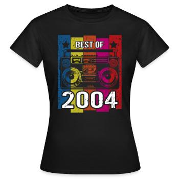 Meilleur du lecteur de cassette radio stéréo 2004 - T-shirt Femme - noir - Devant - AI Model Female 172 dark (172cm)