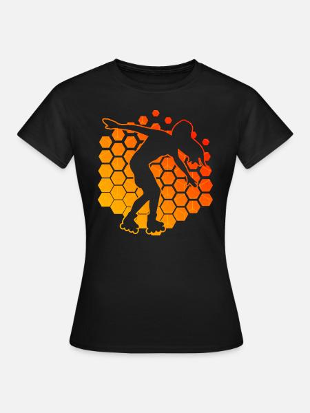Rollerskate Roller Skating Rollerskaten Rollschuhl - Frauen T-Shirt - Schwarz