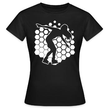 Men's Roller Skate Roller Skating Roller Skates - Women's T-Shirt - black - Front - AI Model Female 172 dark (172cm)