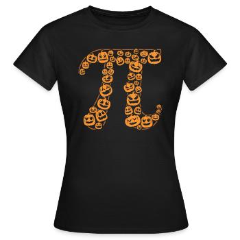 Pi symbole horde de monstres citrouilles - T-shirt Femme - noir - Devant - AI Model Female 172 dark (172cm)
