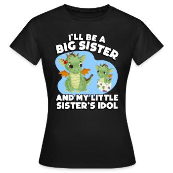 Ich Werde Eine Große Schwester Und Das Idol - Frauen T-Shirt - Schwarz - Vorne - AI Model Female 172 dark (172cm)