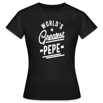 World's Greatest Pepe - Frauen T-Shirt - Schwarz - Vorne - AI Model Female 172 dark (172cm)