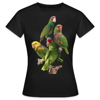 Papageien aus dem Amazonas - Frauen T-Shirt - Schwarz - Vorne - AI Model Female 172 dark (172cm)