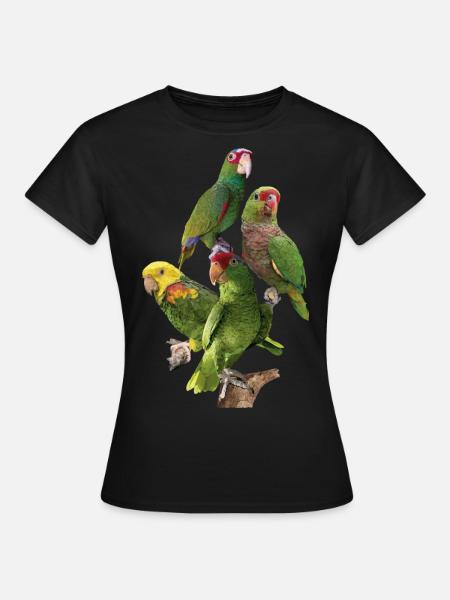 Papageien aus dem Amazonas - Frauen T-Shirt - Schwarz