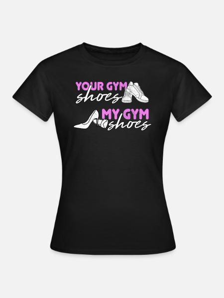Ballet Ballerina Pole Dancer Line Dance Tap Dance - Frauen T-Shirt - Schwarz