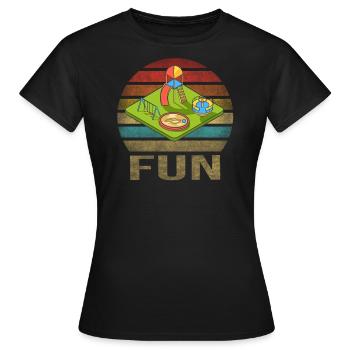 Aire de jeux pour enfants Fun Time Play Party - T-shirt Femme - noir - Devant - AI Model Female 172 dark (172cm)