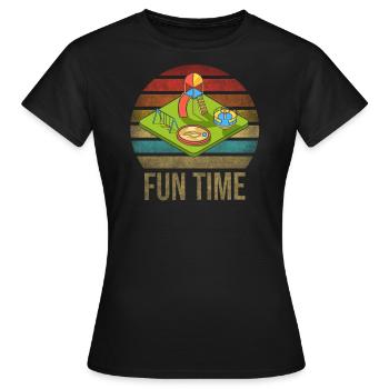 Aire de jeux pour enfants Fun Time Play Party - T-shirt Femme - noir - Devant - AI Model Female 172 dark (172cm)