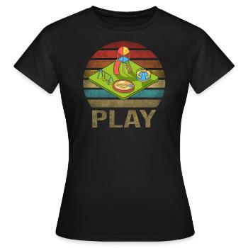 Aire de jeux pour enfants Fun Time Play Party - T-shirt Femme - noir - Devant - AI Model Female 172 dark (172cm)