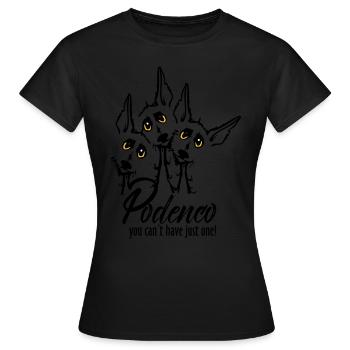 Podi Rudel - Frauen T-Shirt - Schwarz - Vorne - AI Model Female 172 dark (172cm)