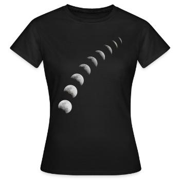 Moon phase gift moon crescent moon full moon night - Women's T-Shirt - black - Front - AI Model Female 172 dark (172cm)