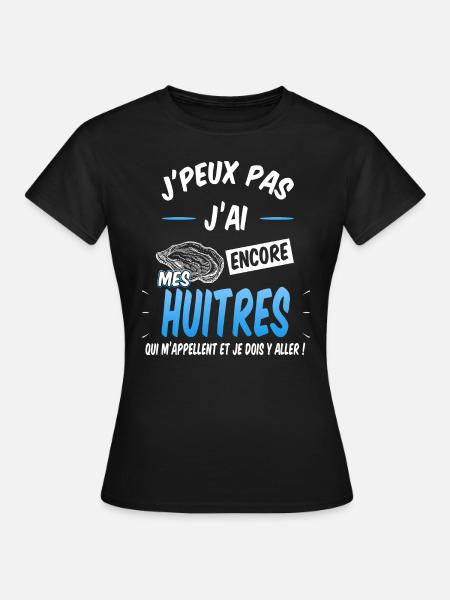 Les huitres m'appellent ostréiculteur cadeau - T-shirt Femme - noir