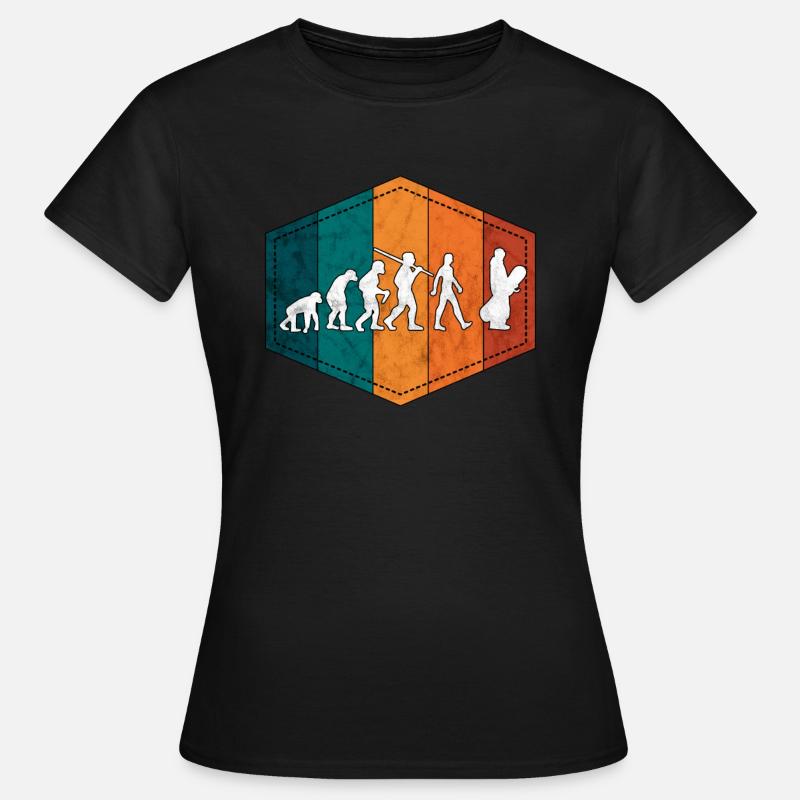 Snowboarder Evolution Snowboard retro - Frauen T-Shirt - Schwarz