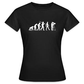 Cameraman Evolution Cameraman - T-shirt Femme - noir - Devant - AI Model Female 172 dark (172cm)