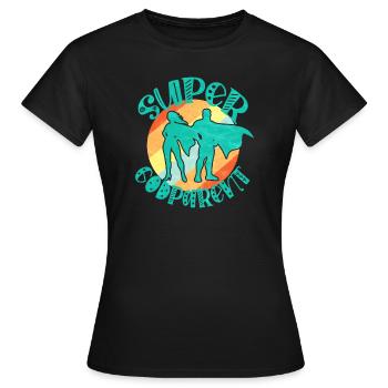 Super Pate - Frauen T-Shirt - Schwarz - Vorne - AI Model Female 172 dark (172cm)
