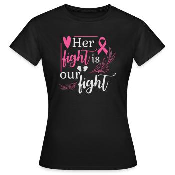 Votre combat est notre combat - T-shirt Femme - noir - Devant - AI Model Female 172 dark (172cm)