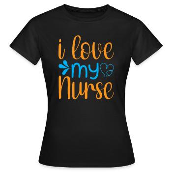 INFIRMIÈRE Infirmière - T-shirt Femme - noir - Devant - AI Model Female 172 dark (172cm)