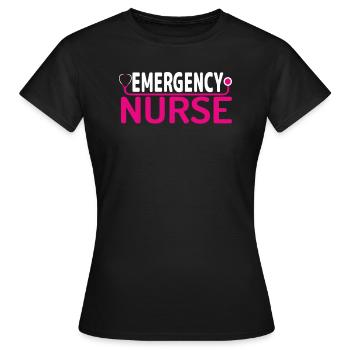 Notfall Krankenschwester - Frauen T-Shirt - Schwarz - Vorne - AI Model Female 172 dark (172cm)