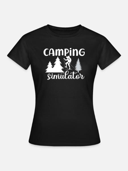 Camping Simulator - Frauen T-Shirt - Schwarz