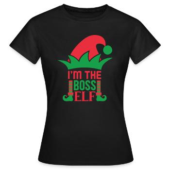 Je suis le patron onze Noël - T-shirt Femme - noir - Devant - AI Model Female 172 dark (172cm)