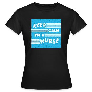 INFIRMIÈRE Infirmière - T-shirt Femme - noir - Devant - AI Model Female 172 dark (172cm)