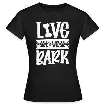 Vie Amour Aboiements - T-shirt Femme - noir - Devant - AI Model Female 172 dark (172cm)