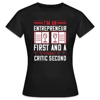 Je suis critique de vin - T-shirt Femme - noir - Devant - AI Model Female 172 dark (172cm)