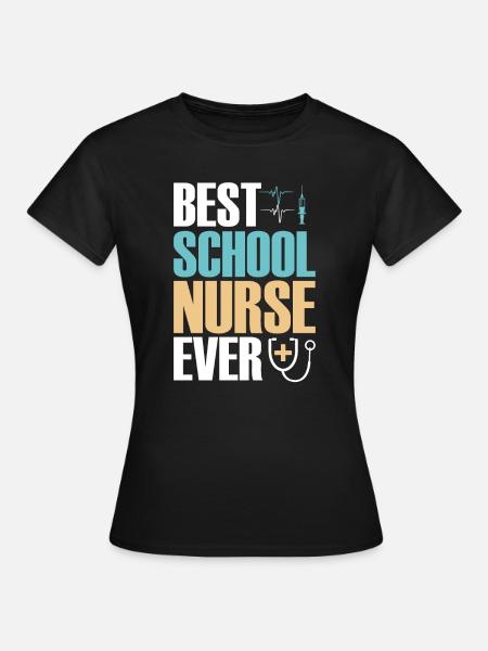 Beste Schulkrankenschwester - Frauen T-Shirt - Schwarz