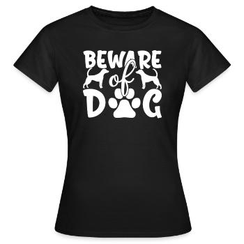 Beware of the dog - Women's T-Shirt - black - Front - AI Model Female 172 dark (172cm)