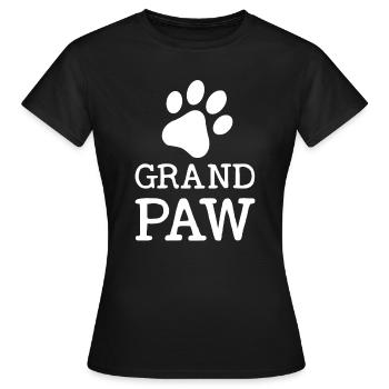 Large paw - Women's T-Shirt - black - Front - AI Model Female 172 dark (172cm)