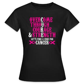 Breast Cancer Awareness - Women's T-Shirt - black - Front - AI Model Female 172 dark (172cm)
