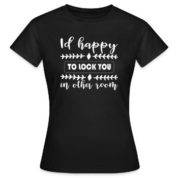 Chambre pour chiens - T-shirt Femme - noir - Devant - AI Model Female 172 dark (172cm)