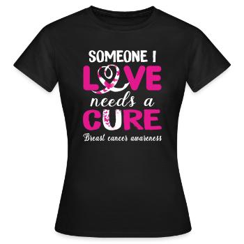 Amour et guérison - T-shirt Femme - noir - Devant - AI Model Female 172 dark (172cm)
