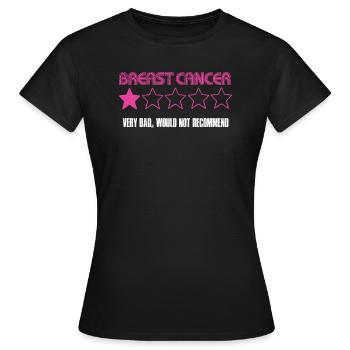 Évaluation du cancer du sein - T-shirt Femme - noir - Devant - AI Model Female 172 dark (172cm)